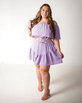Vestido Macaquinho Plus Size Lila
