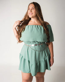 Vestido Macaquinho Plus Size Lila