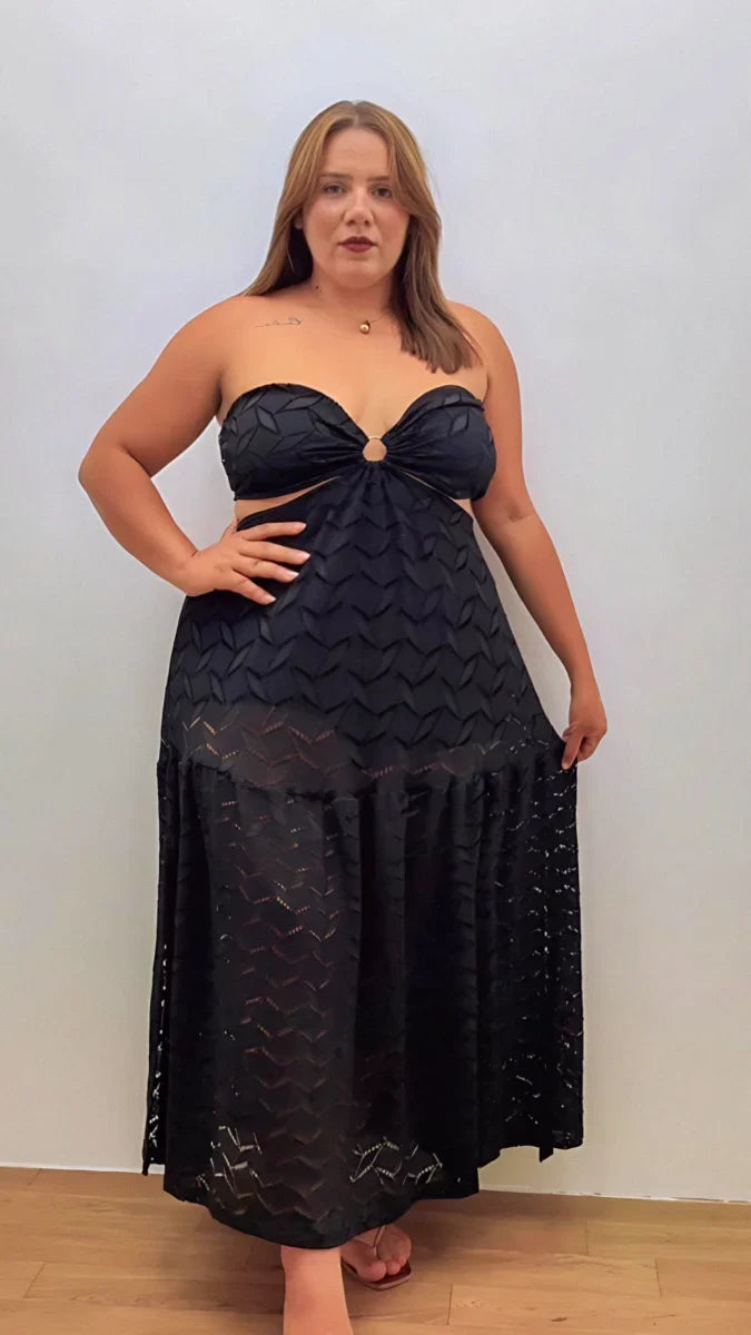 MACAQUINHO VESTIDO LONGO PLUS SIZE