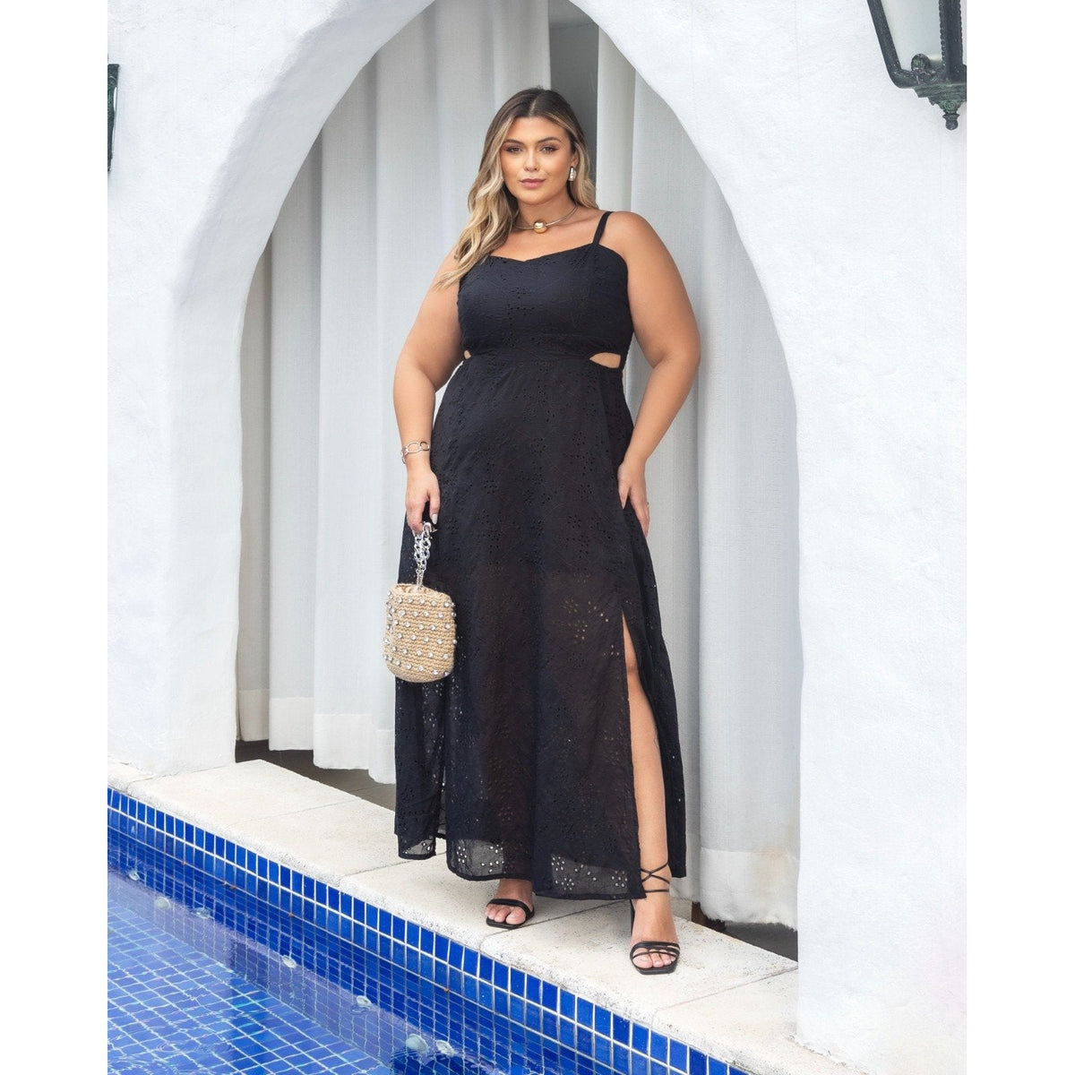 Vestido Recortes Branco